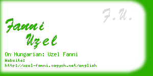 fanni uzel business card